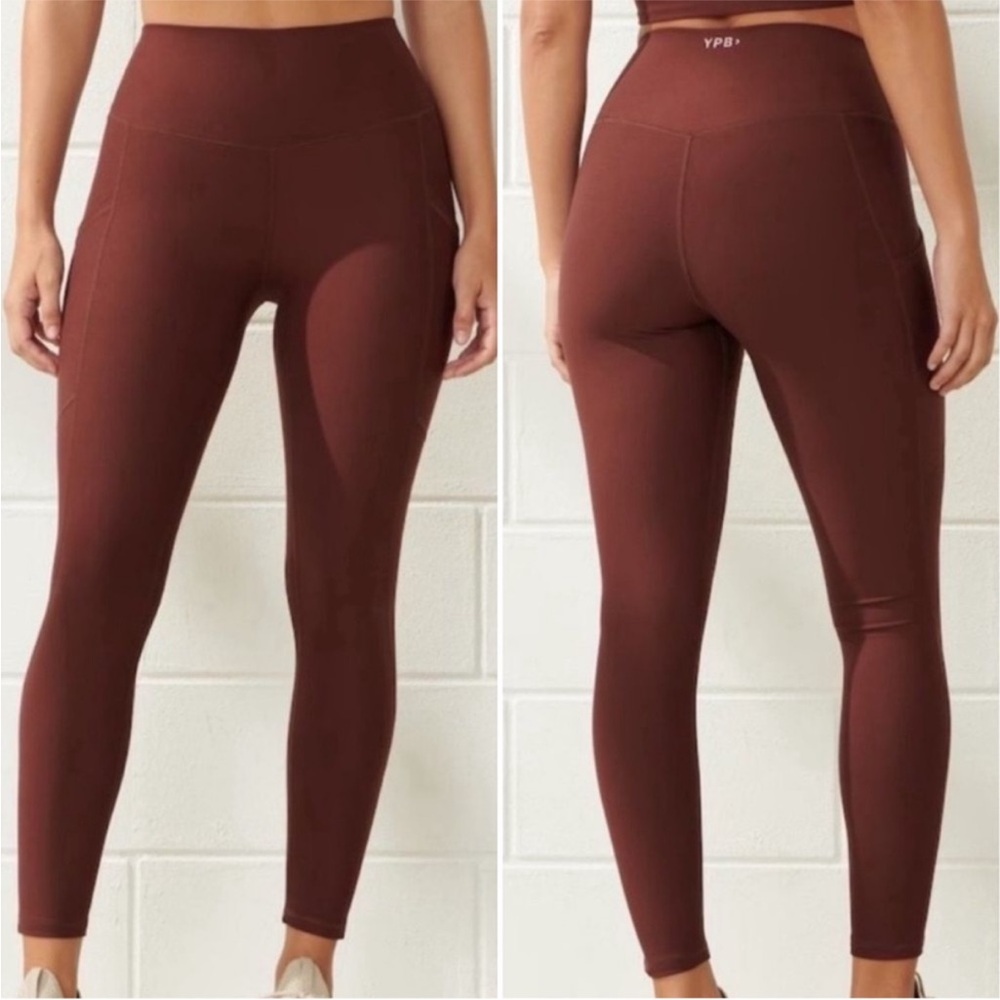 NWOT Abercrombie YPB SculptLuxe Pocket Leggings - Burgundy - Curve Love